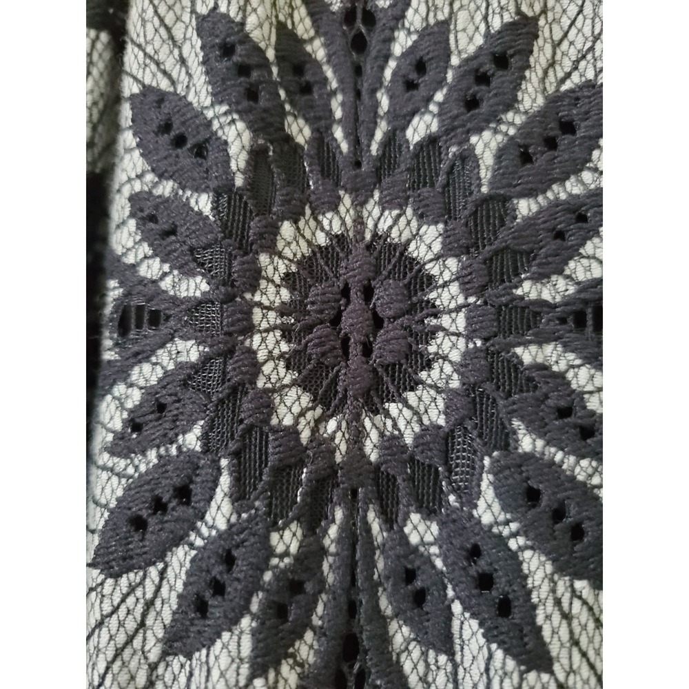 Banana Republic NWT Lace Midi Dress Black White‎ Halter Neck Women's Sheath - Picture 8 of 14